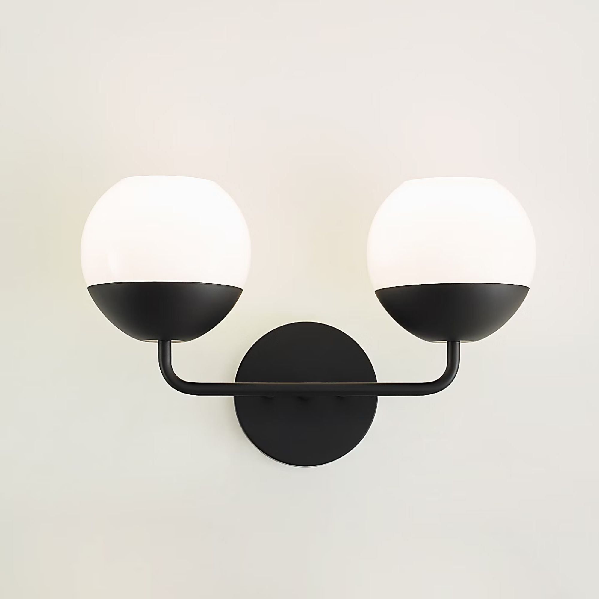 Alvin 17" 2-Light Bathroom Vanity, Midnight Black Finish