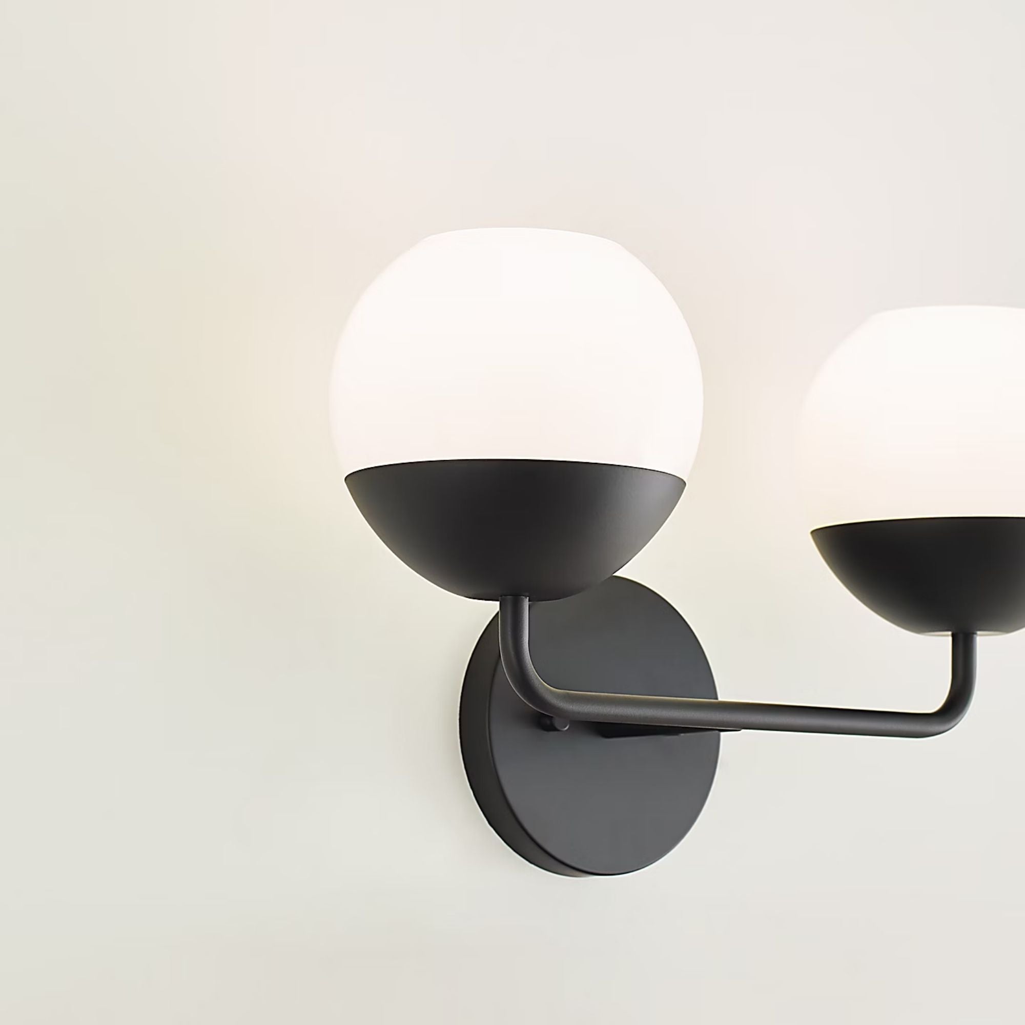 Alvin 17" 2-Light Bathroom Vanity, Midnight Black Finish