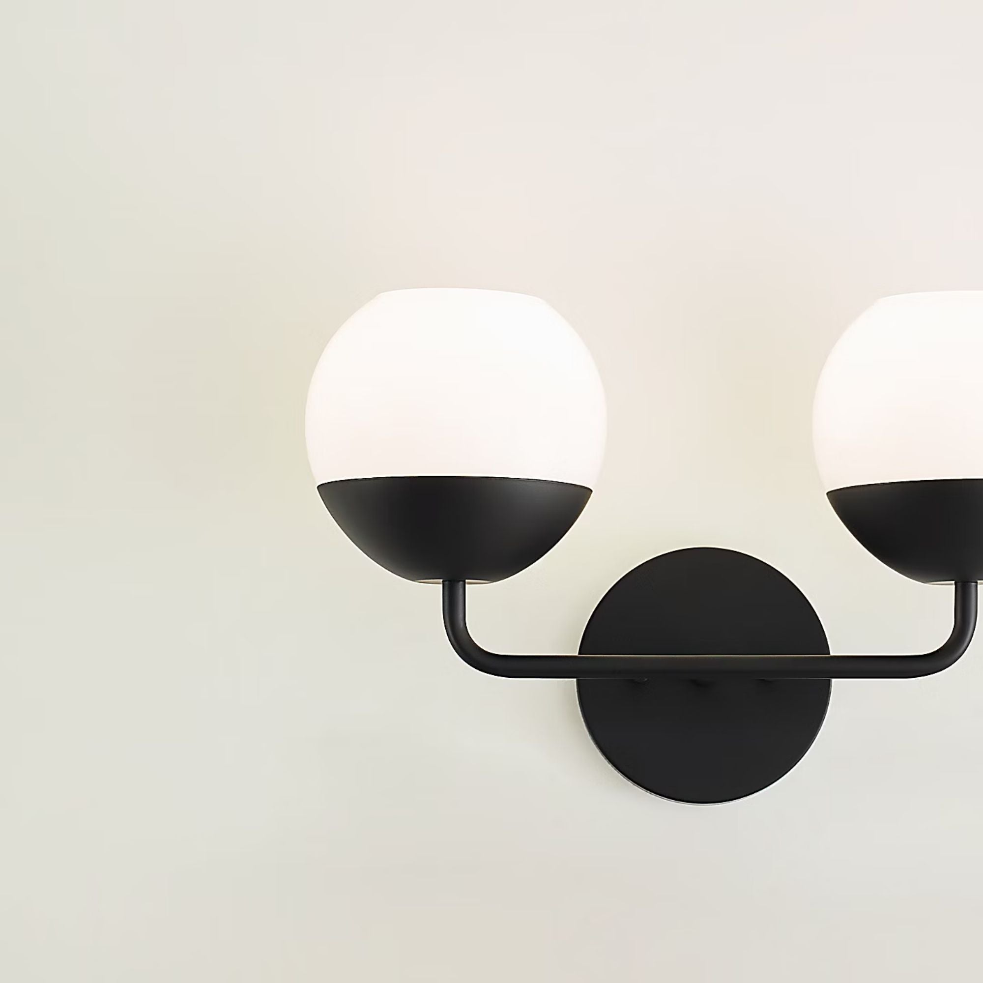 Alvin 17" 2-Light Bathroom Vanity, Midnight Black Finish