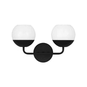 Alvin 17" 2-Light LED Bathroom Vanity, Midnight Black Finish