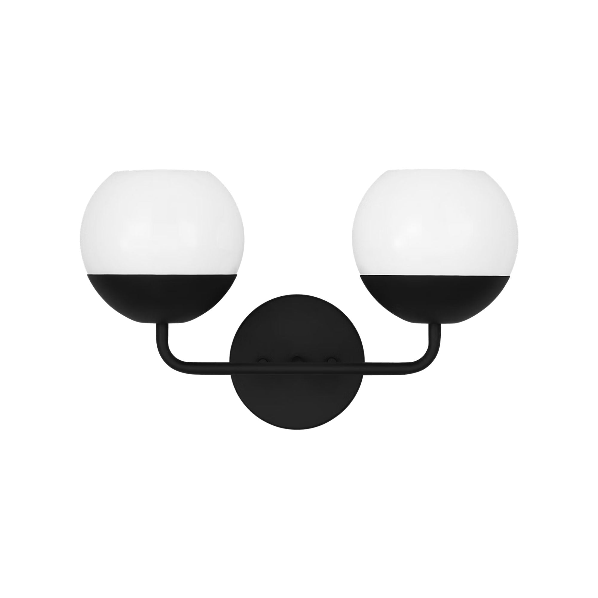 Alvin 17" 2-Light LED Bathroom Vanity, Midnight Black Finish