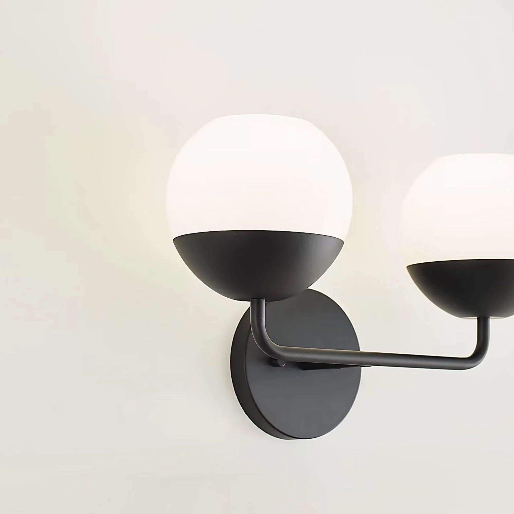 Alvin 17" 2-Light LED Bathroom Vanity, Midnight Black Finish