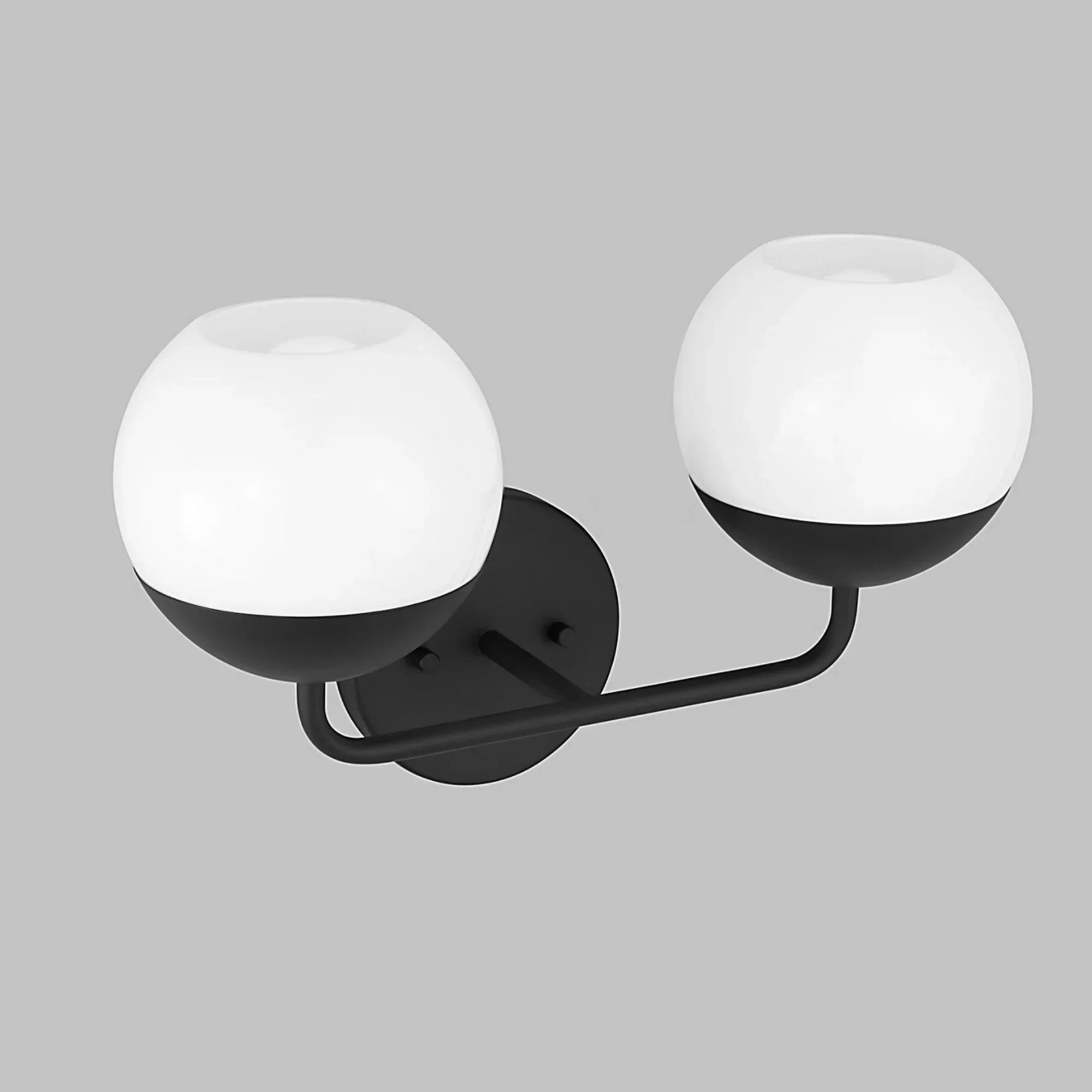 Alvin 17" 2-Light LED Bathroom Vanity, Midnight Black Finish