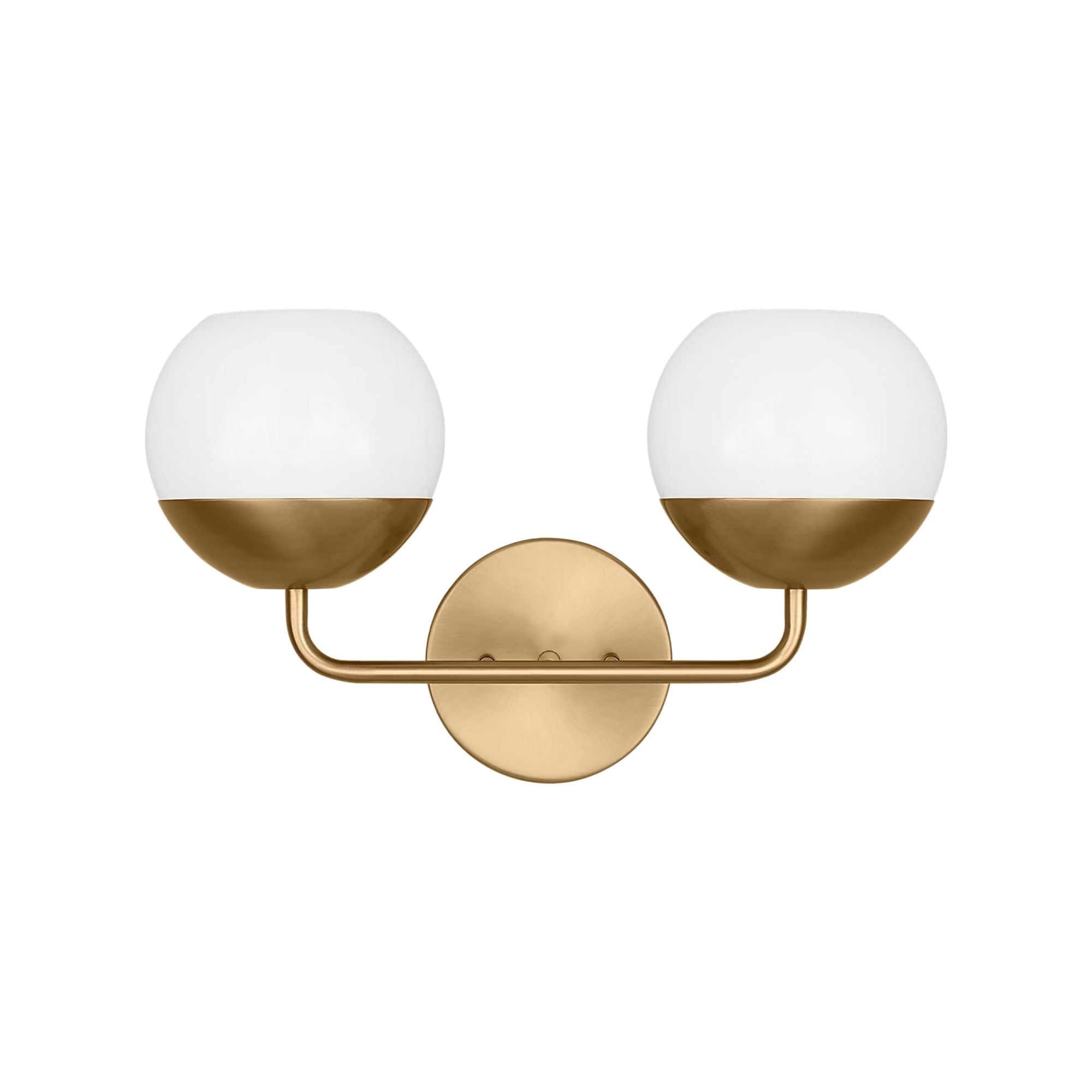 Alvin 17" 2-Light LED Bathroom Vanity, Satin Brass Finish