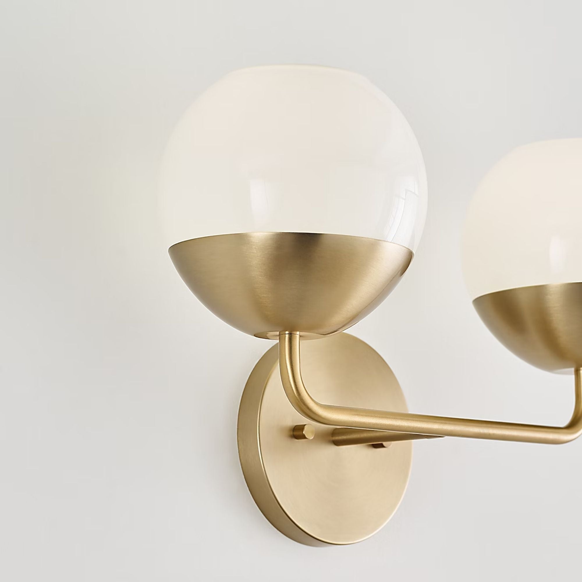 Alvin 17" 2-Light LED Bathroom Vanity, Satin Brass Finish