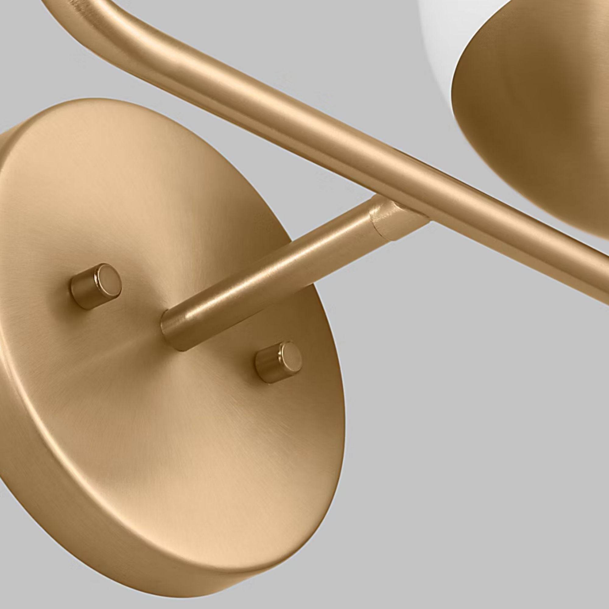 Alvin 17" 2-Light LED Bathroom Vanity, Satin Brass Finish