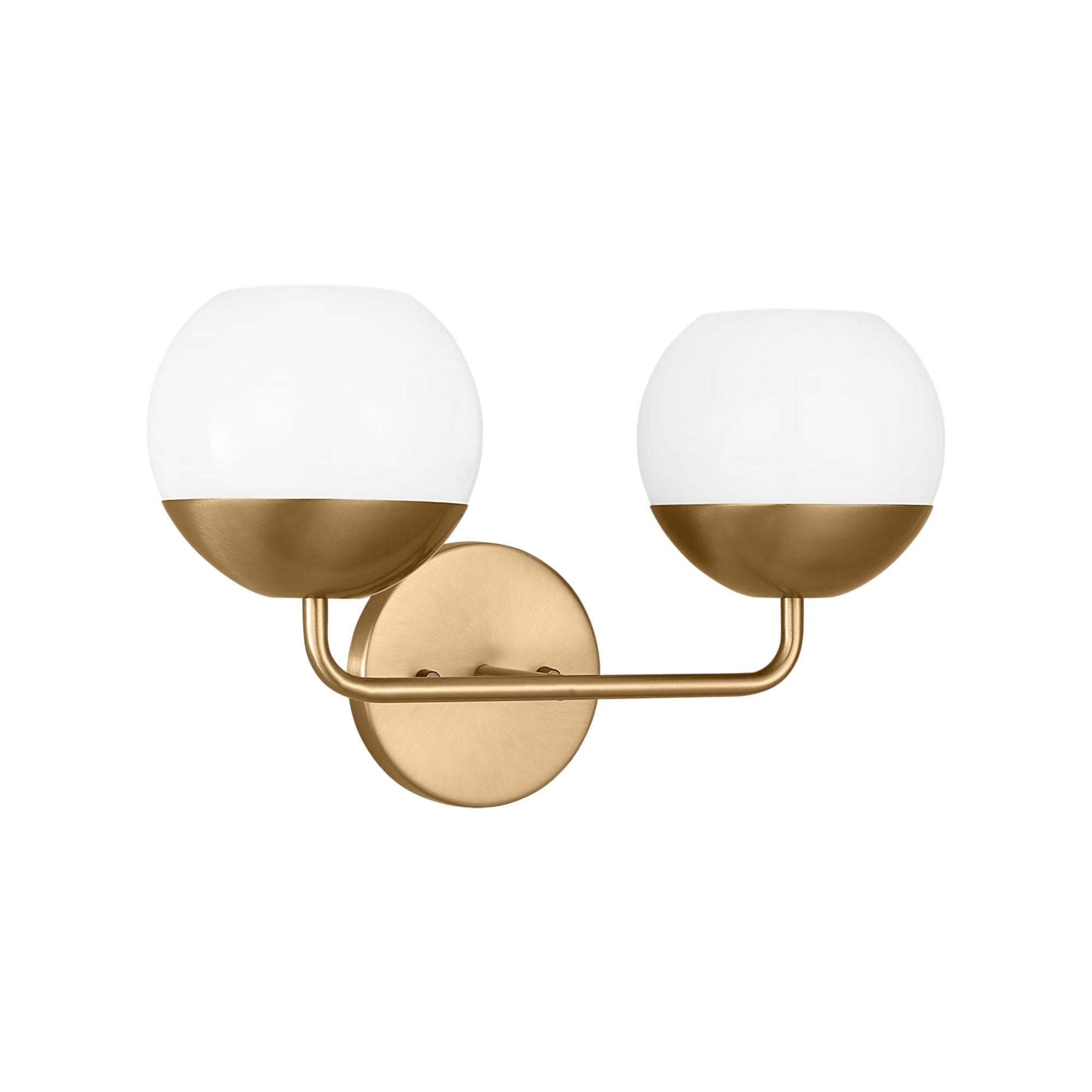 Alvin 17" 2-Light LED Bathroom Vanity, Satin Brass Finish