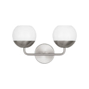 Alvin 17" 2-Light LED Bathroom Vanity, Brushed Nickel Finish