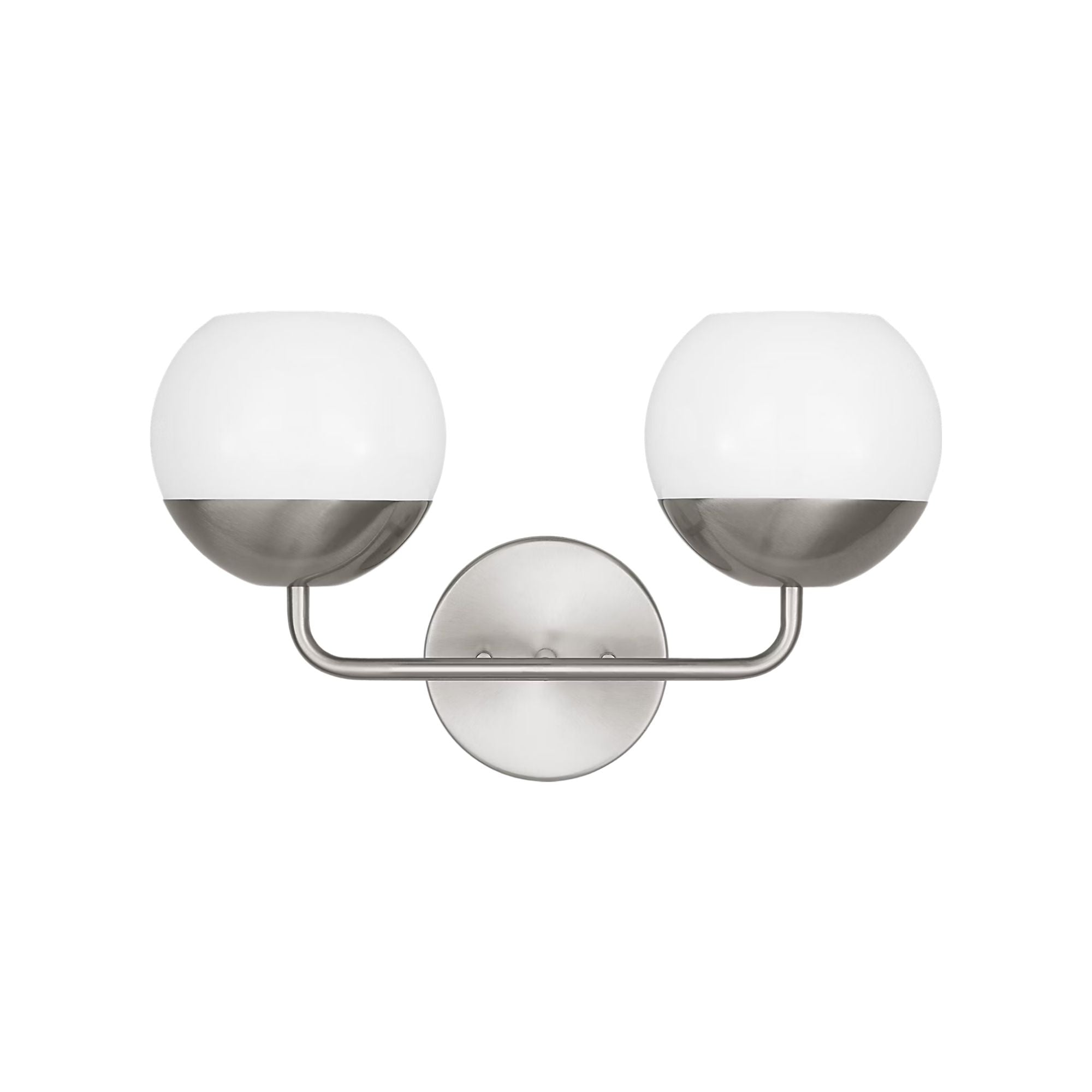 Alvin 17" 2-Light LED Bathroom Vanity, Brushed Nickel Finish