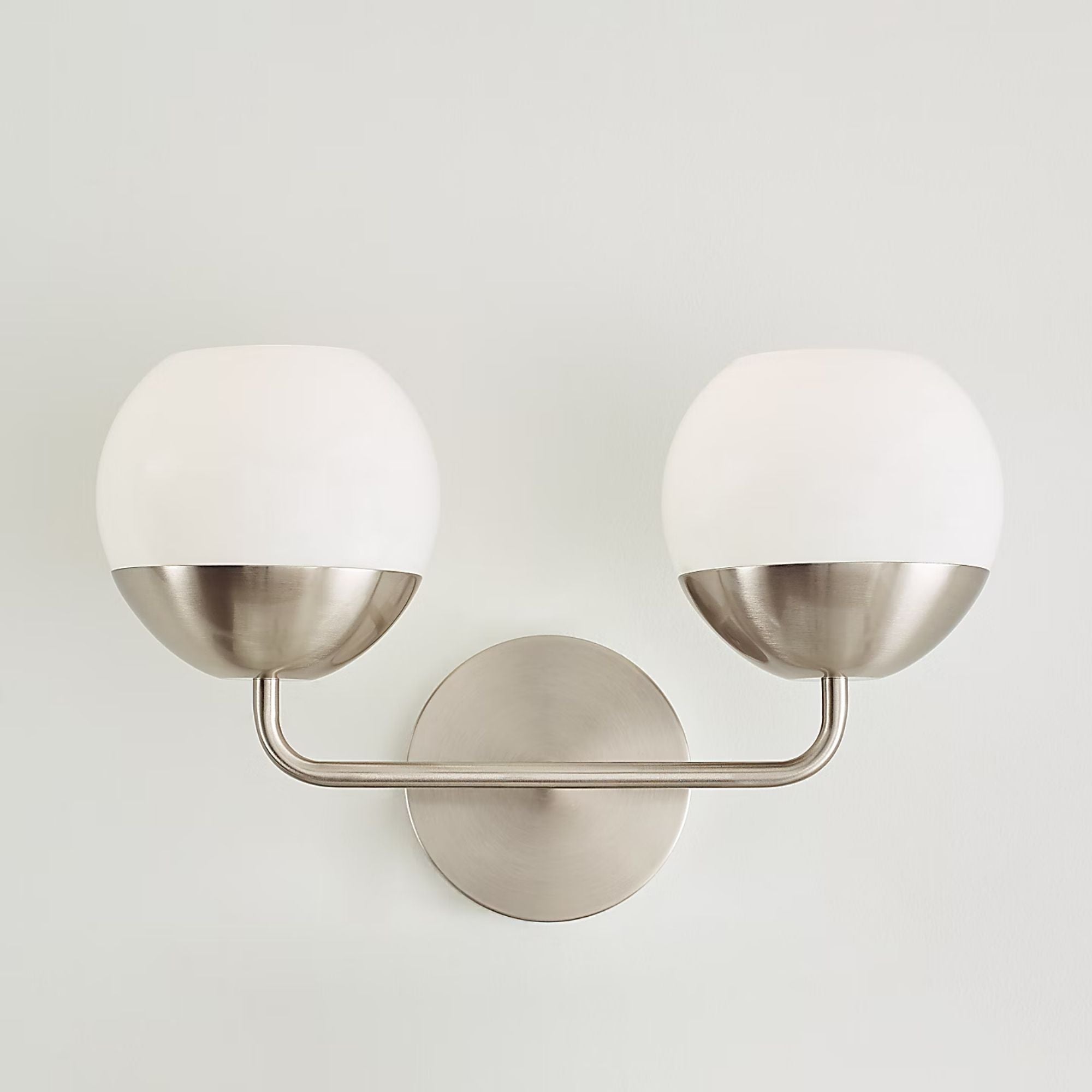 Alvin 17" 2-Light LED Bathroom Vanity, Brushed Nickel Finish