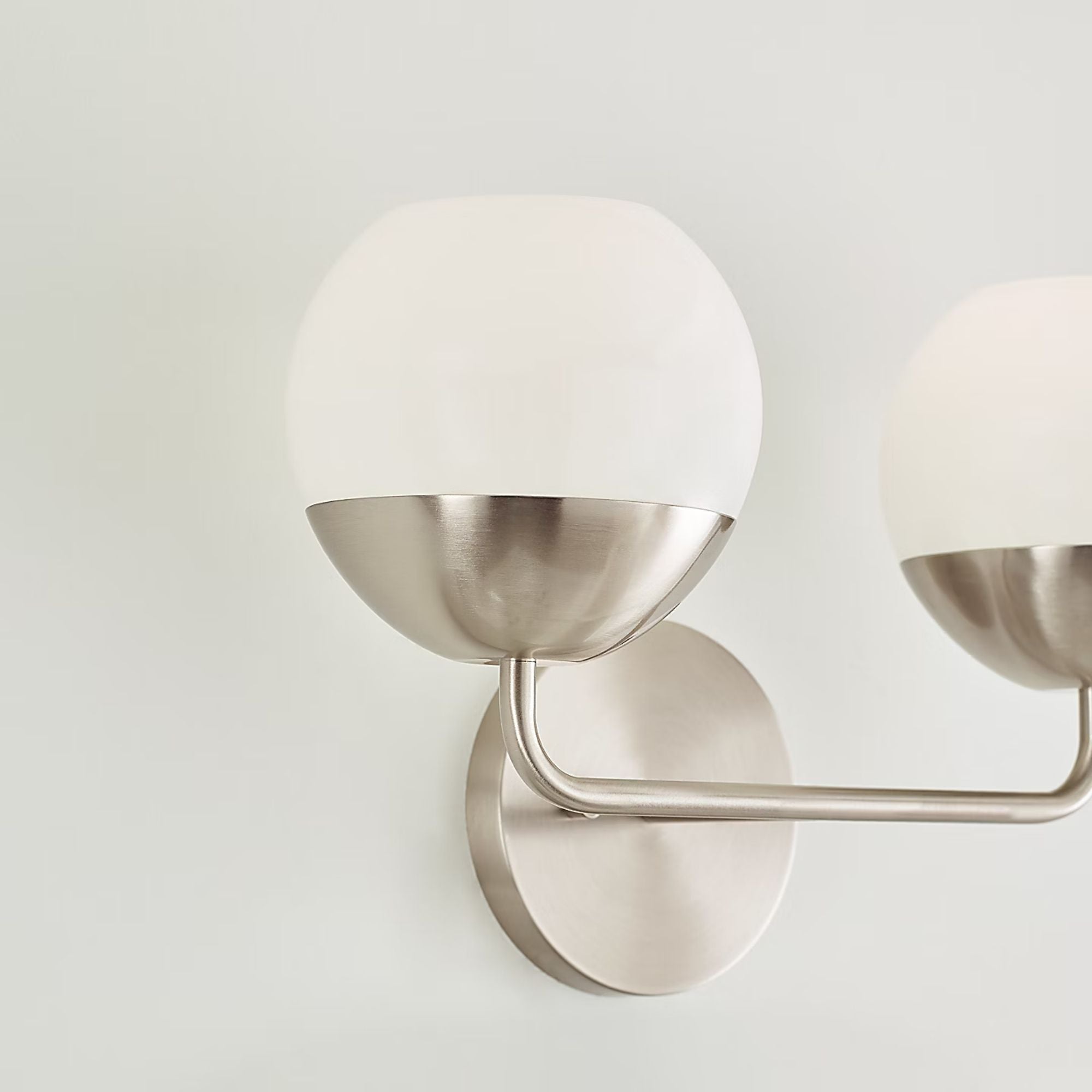 Alvin 17" 2-Light LED Bathroom Vanity, Brushed Nickel Finish