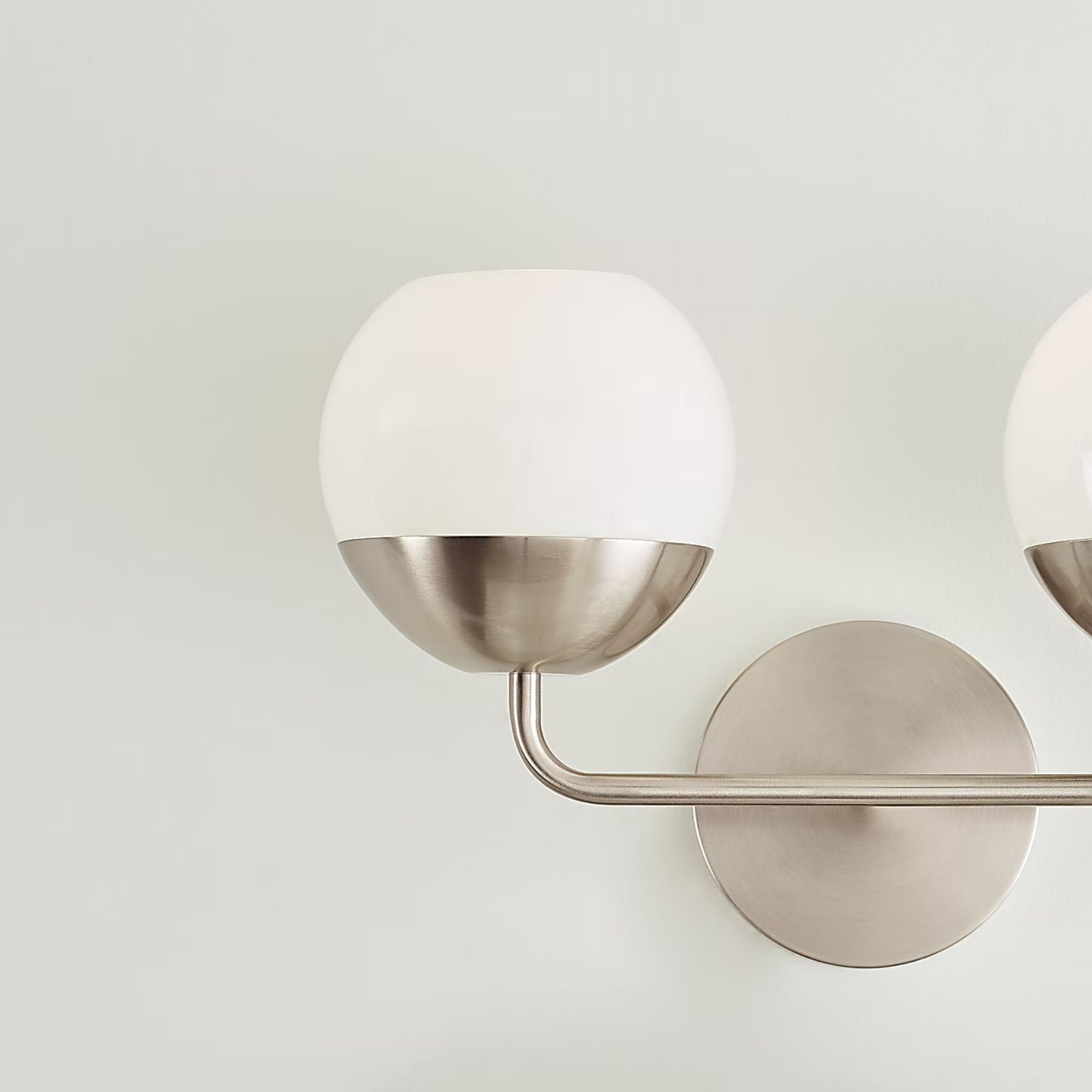 Alvin 17" 2-Light LED Bathroom Vanity, Brushed Nickel Finish