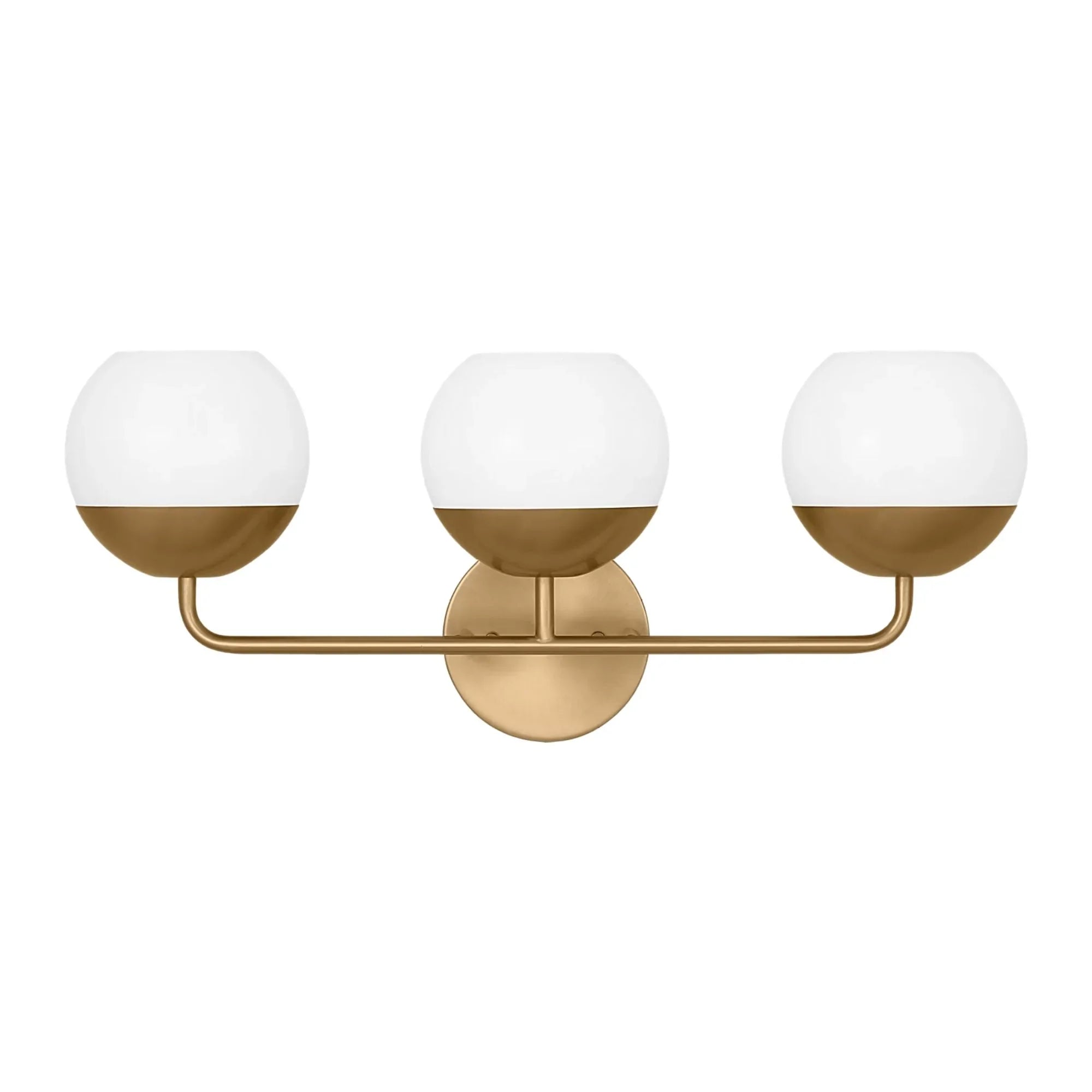 Alvin 24" 3-Light Bathroom Vanity, Satin Brass Finish