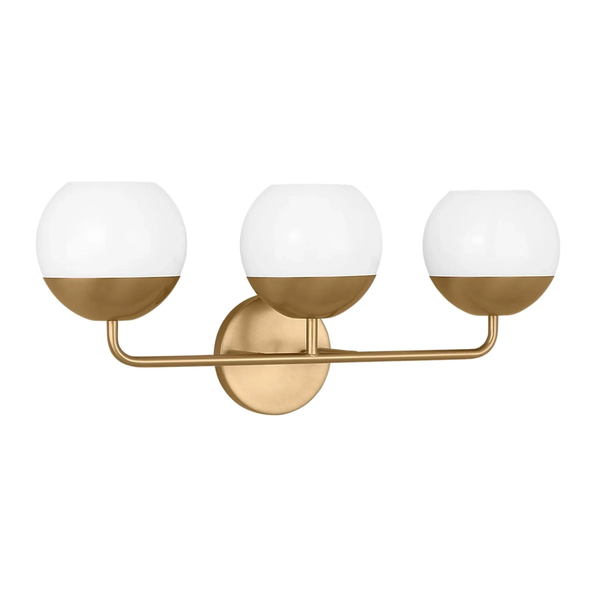 Alvin 24" 3-Light Bathroom Vanity, Satin Brass Finish