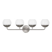 Alvin 33" 4-Light Bathroom Vanity, Brushed Nickel Finish