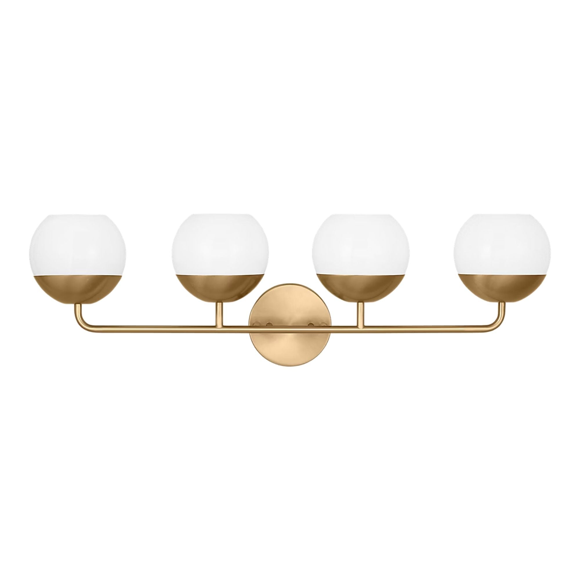 Alvin 33" 4-Light LED Bathroom Vanity, Satin Brass Finish