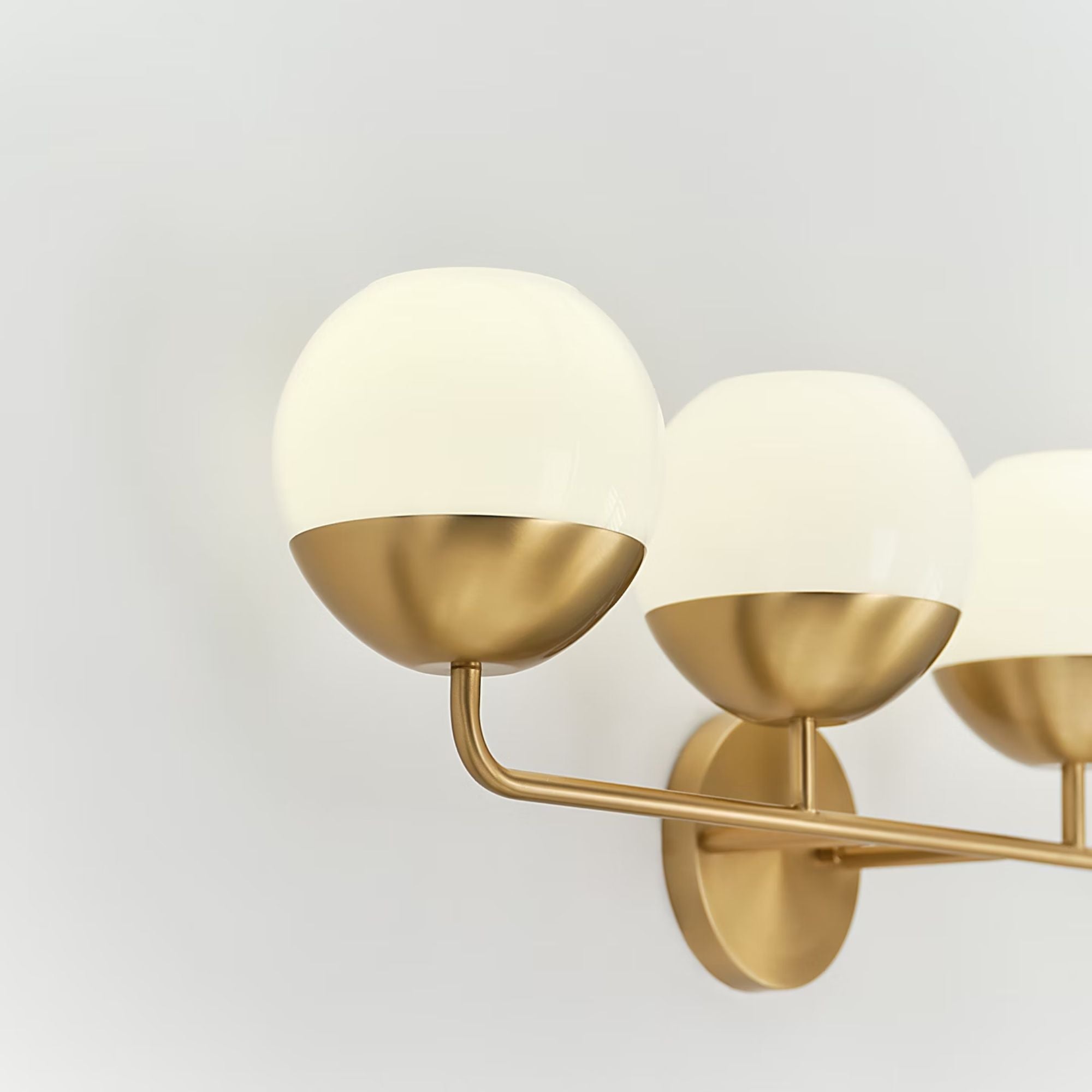 Alvin 33" 4-Light LED Bathroom Vanity, Satin Brass Finish