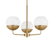Alvin 20" 3-Light Chandelier, Satin Brass Finish