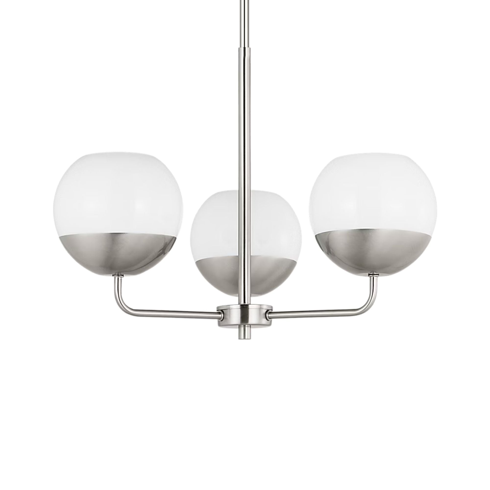 Alvin 20" 3-Light Chandelier, Brushed Nickel Finish