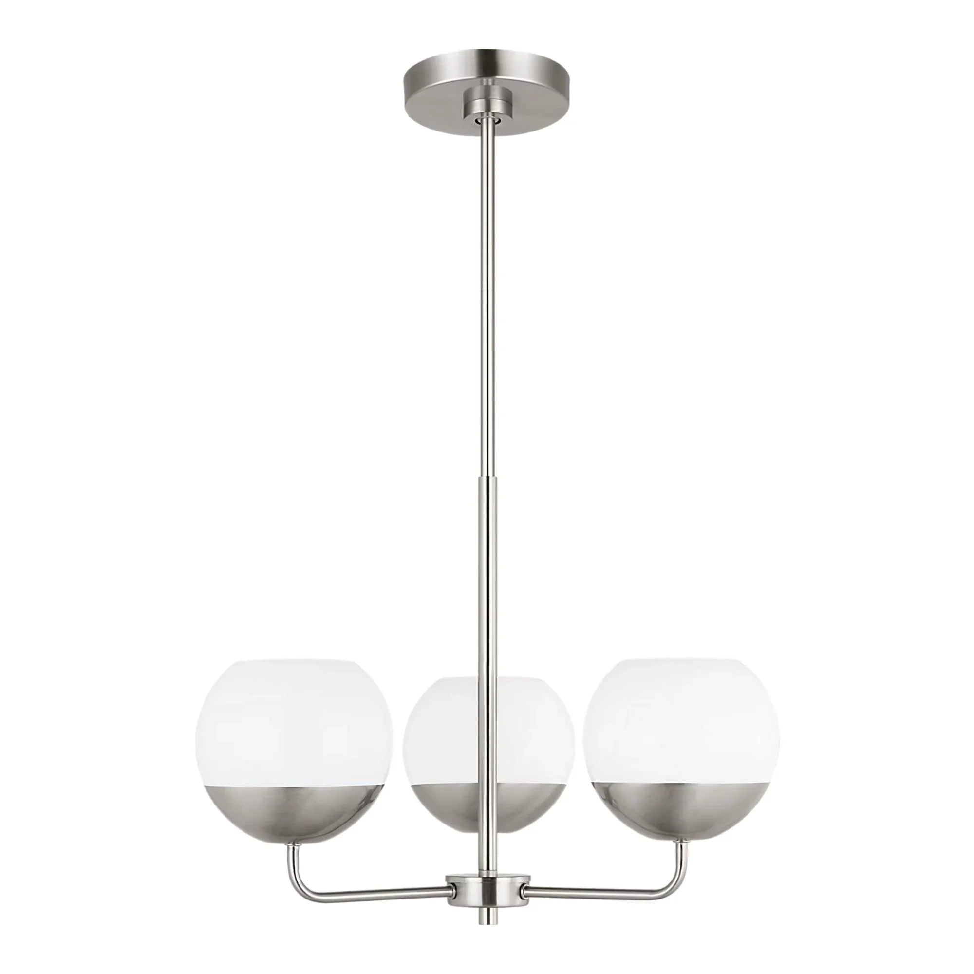 Alvin 20" 3-Light Chandelier, Brushed Nickel Finish