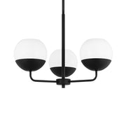 Alvin 20" 3-Light LED Chandelier, Midnight Black Finish