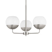 Alvin 20" 3-Light LED Chandelier, Brushed Nickel Finish