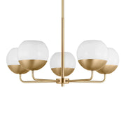 Alvin 26" 5-Light Chandelier, Satin Brass Finish