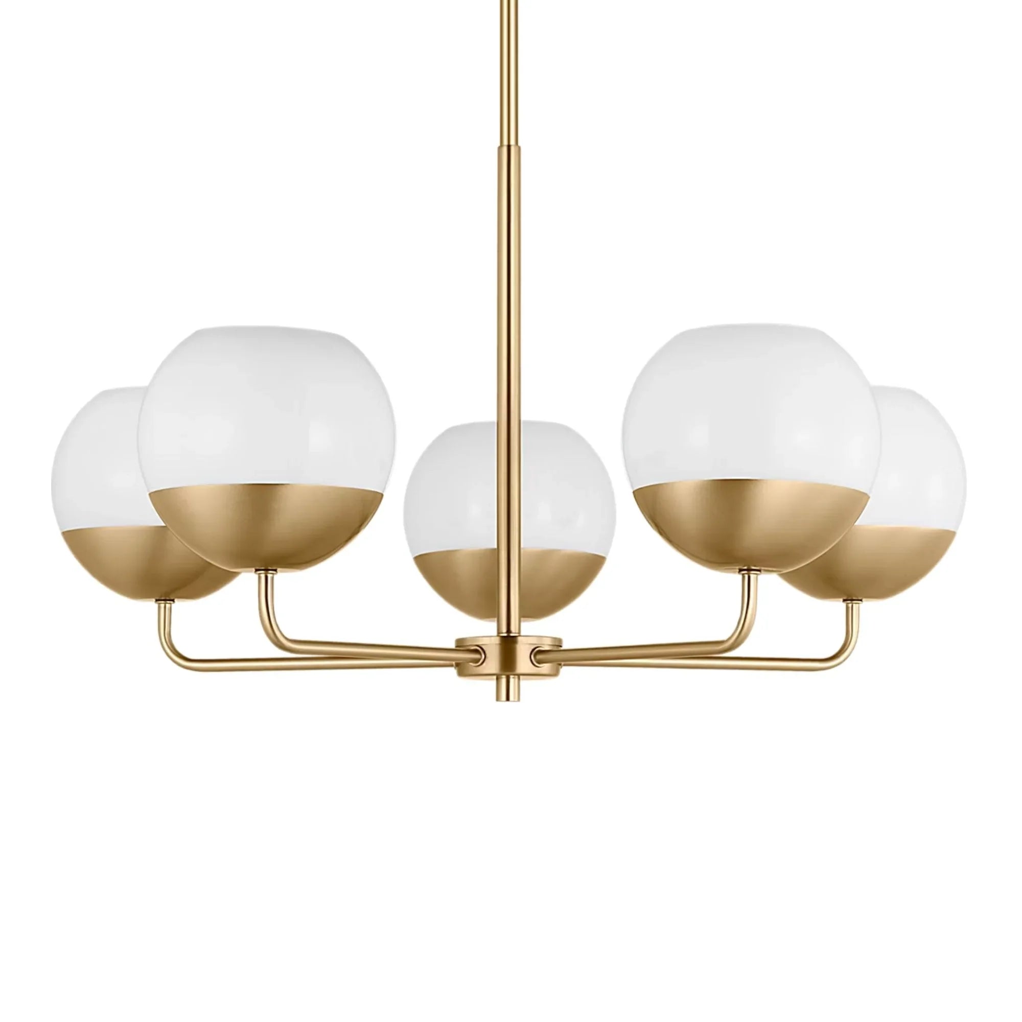 Alvin 26" 5-Light Chandelier, Satin Brass Finish