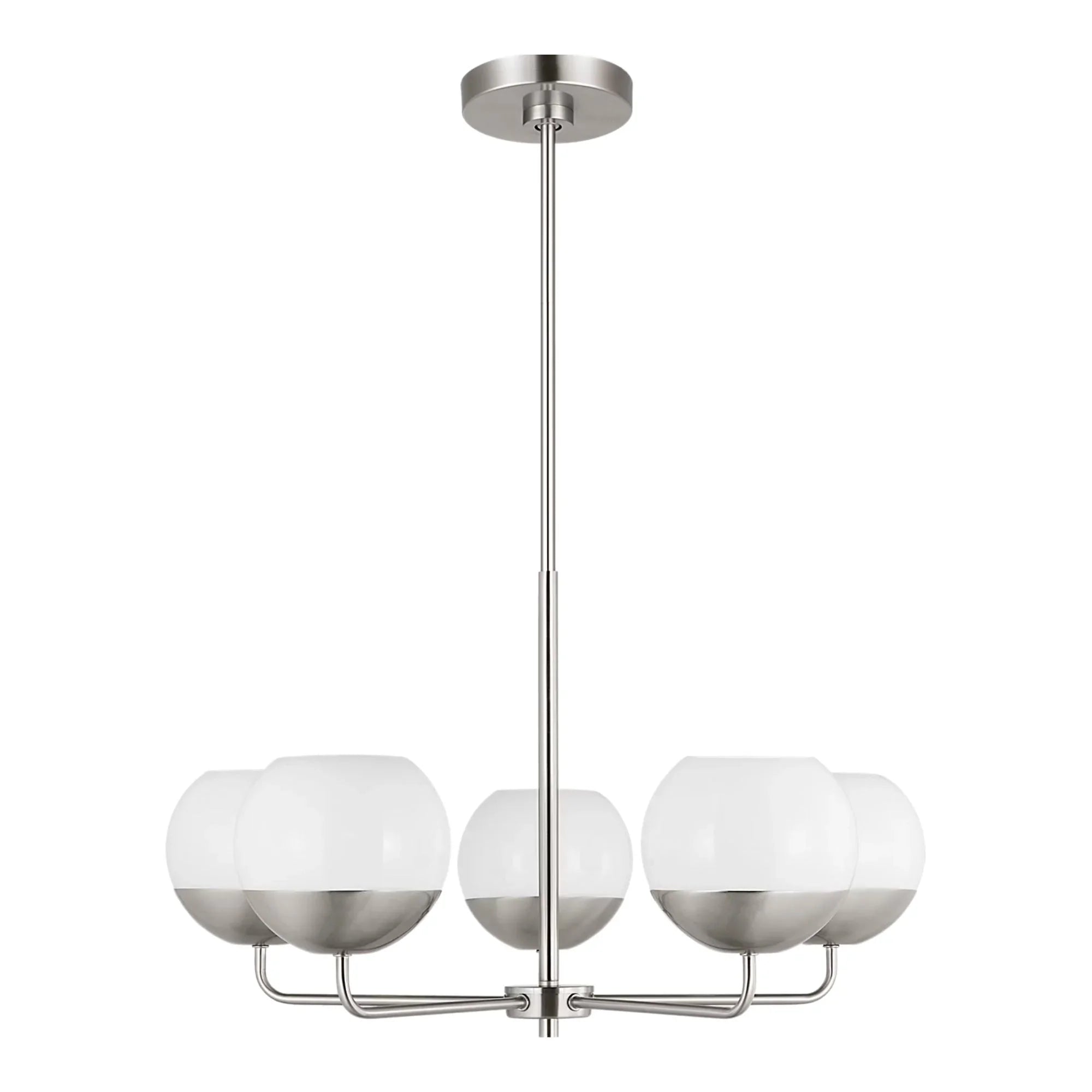 Alvin 26" 5-Light Chandelier, Brushed Nickel Finish