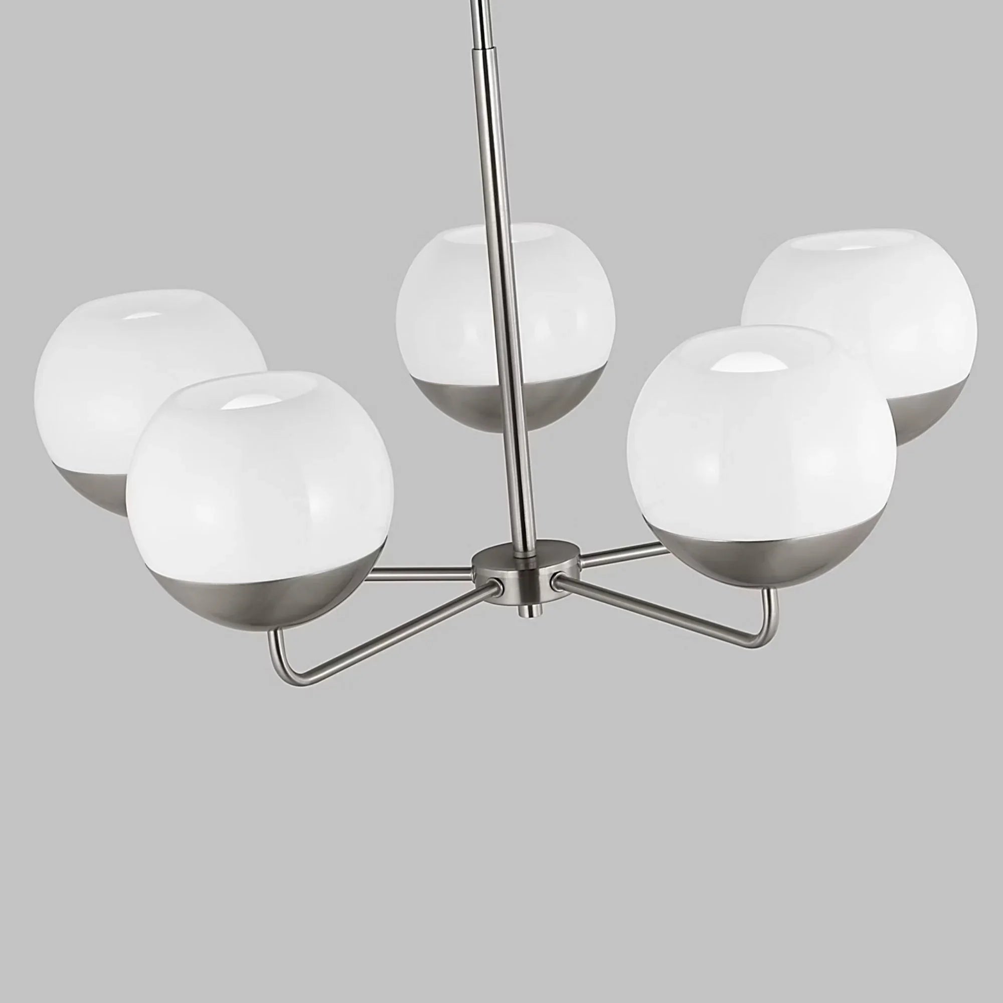 Alvin 26" 5-Light Chandelier, Brushed Nickel Finish