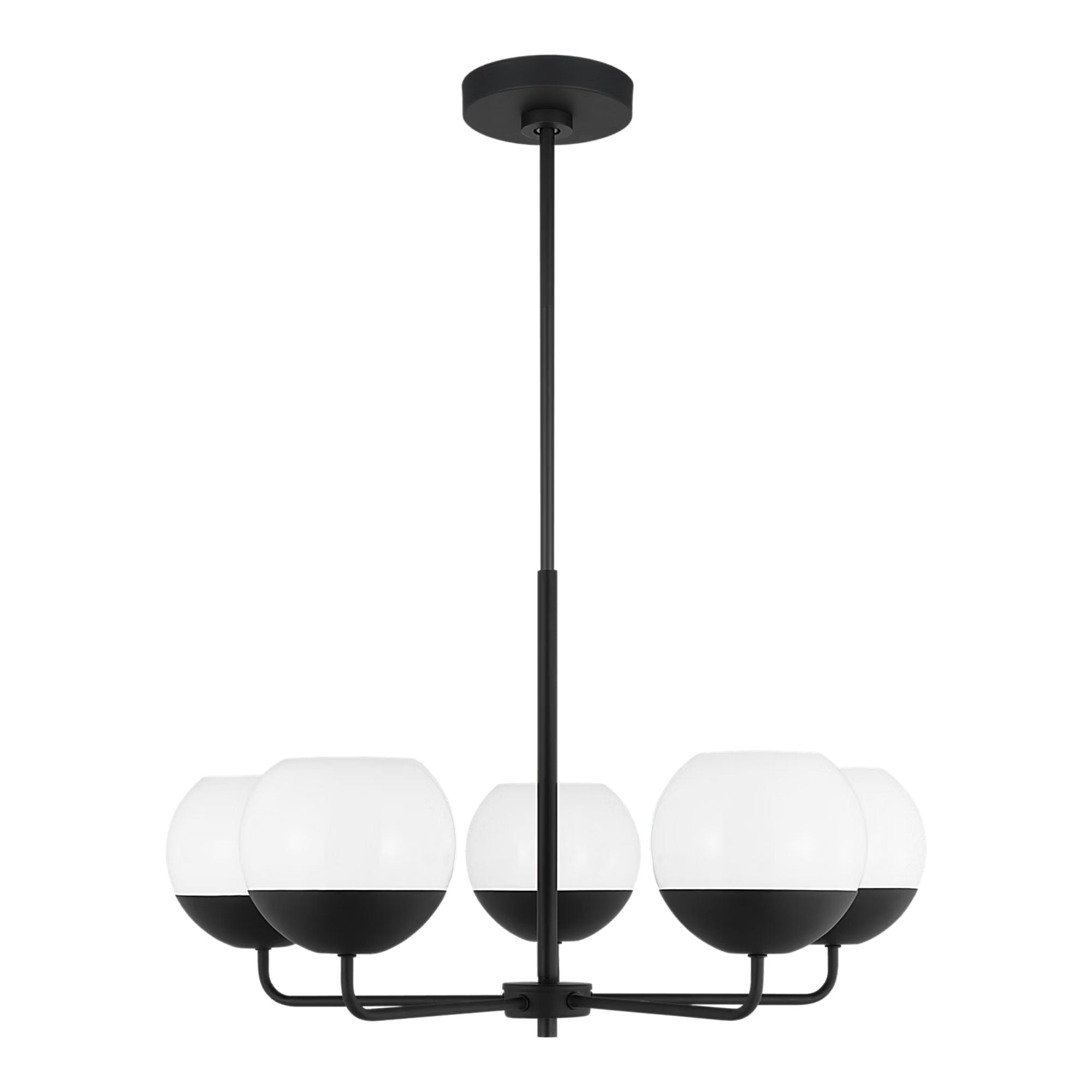 Alvin 26" 5-Light LED Chandelier, Midnight Black Finish
