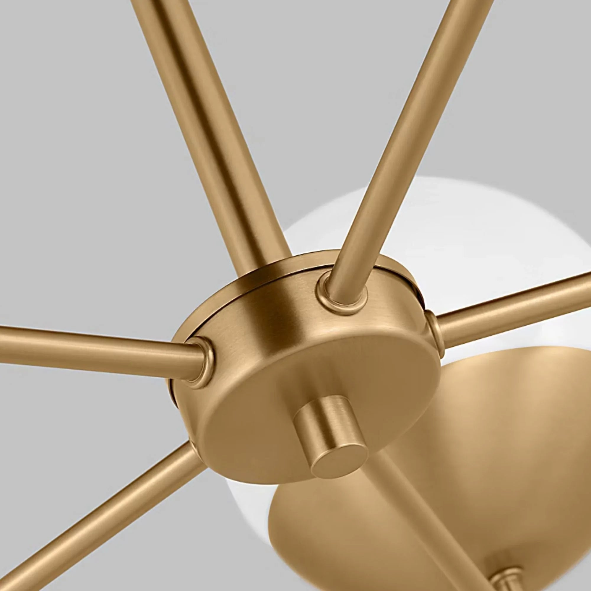 Alvin 26" 5-Light LED Chandelier, Satin Brass Finish