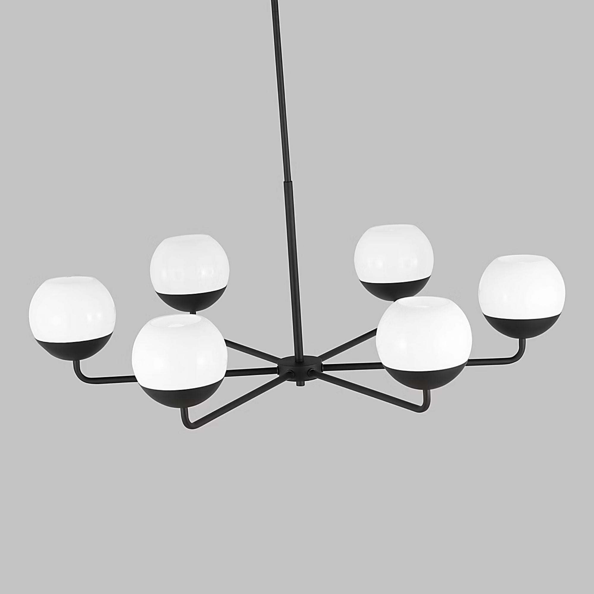 Alvin 38" 6-Light Chandelier, Midnight Black Finish
