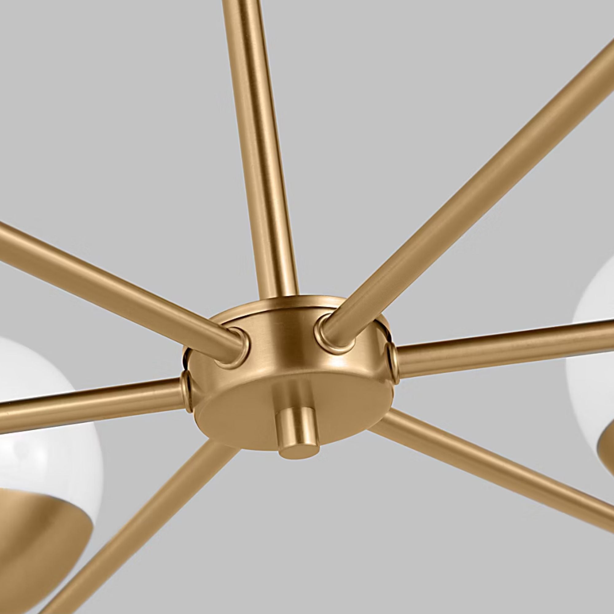 Alvin 38" 6-Light Chandelier, Satin Brass Finish