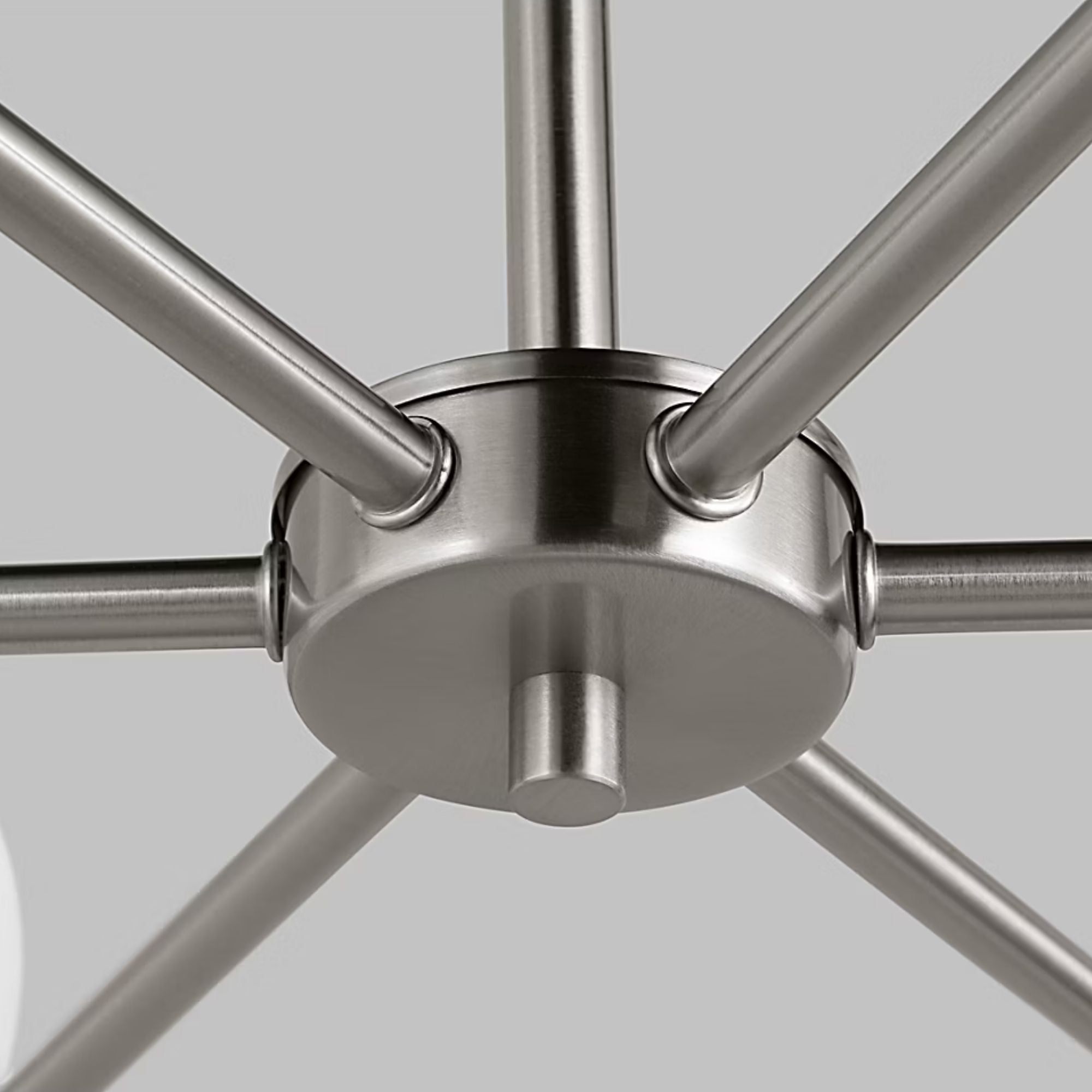 Alvin 38" 6-Light Chandelier, Brushed Nickel Finish