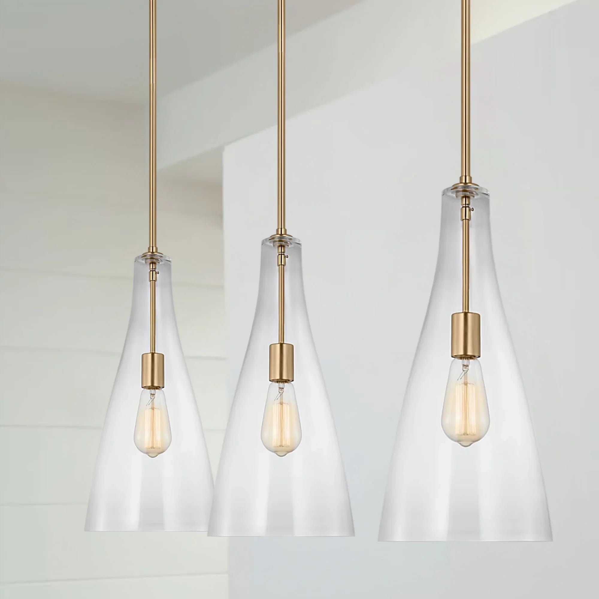 Arilda 9" Pendant, Satin Brass Finish