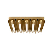 Carson 17" LED 5-Light Flush Mount, Burnished Brass Finish