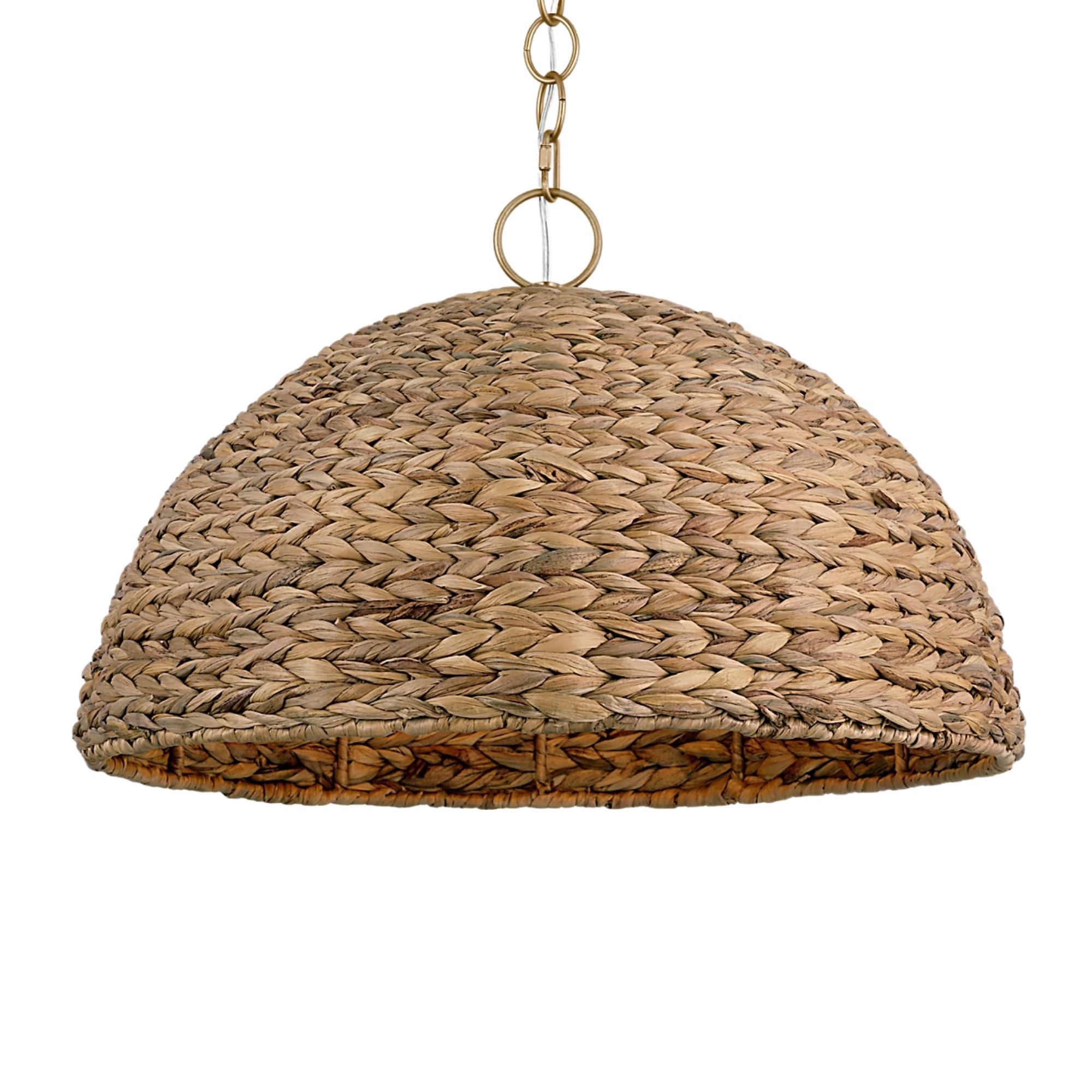 Cay 24" Large Pendant, Burnished Brass Finish