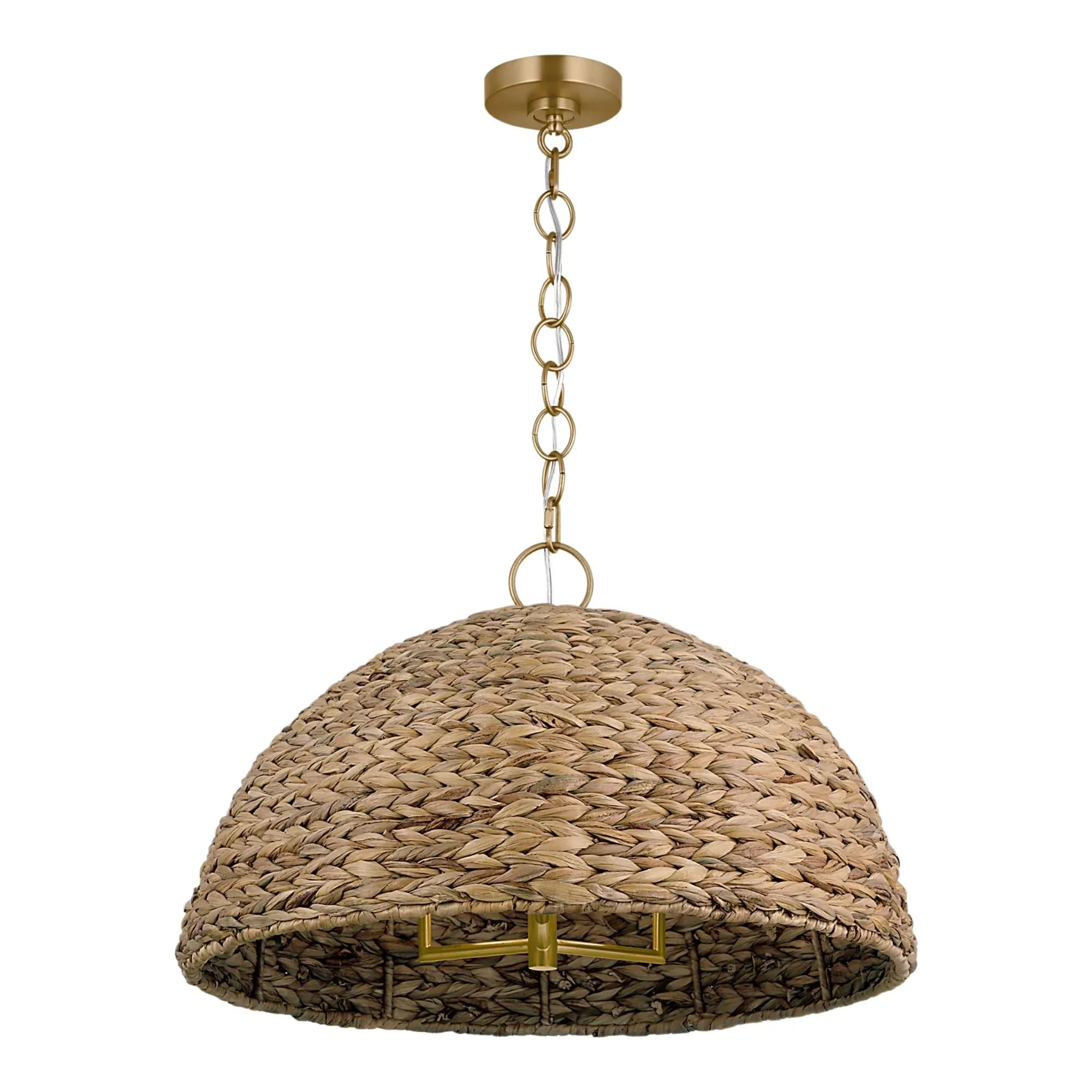 Cay 24" Large Pendant, Burnished Brass Finish