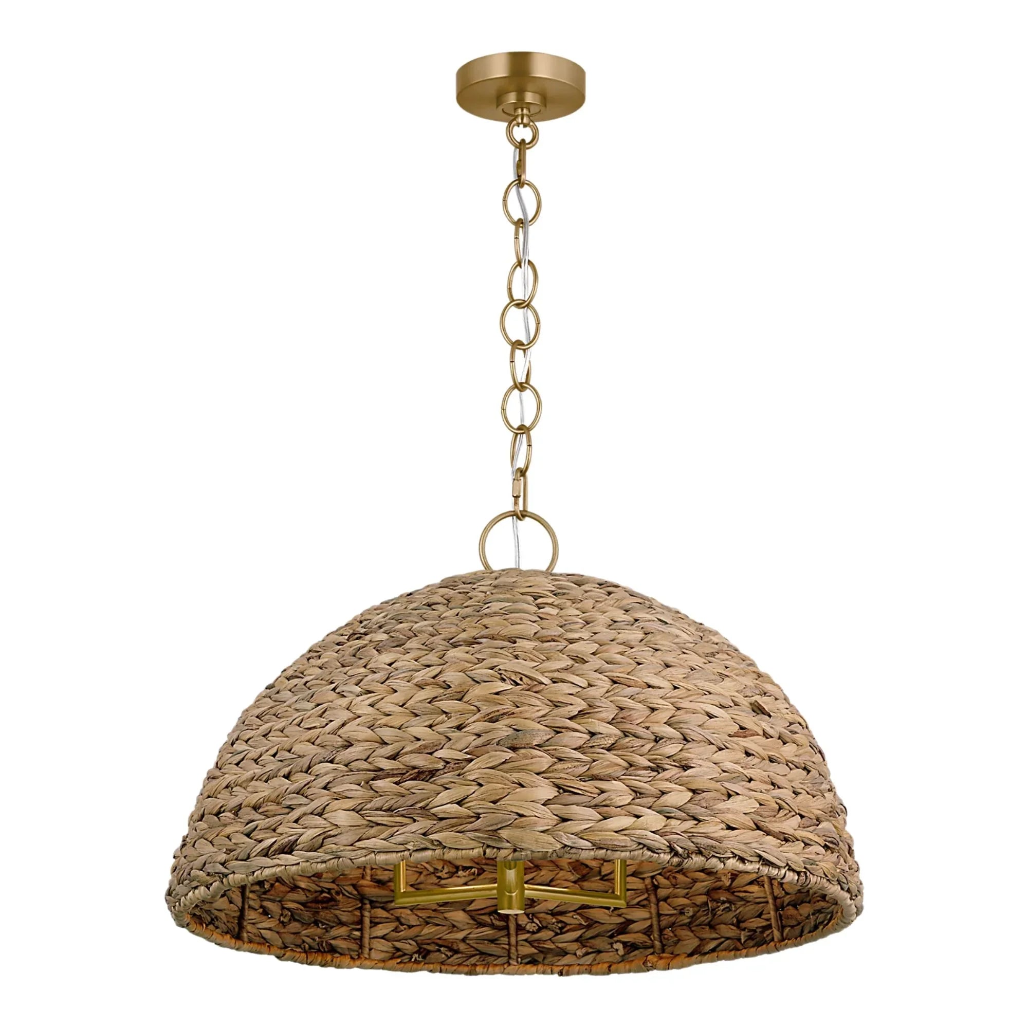 Cay 24" Large Pendant, Burnished Brass Finish