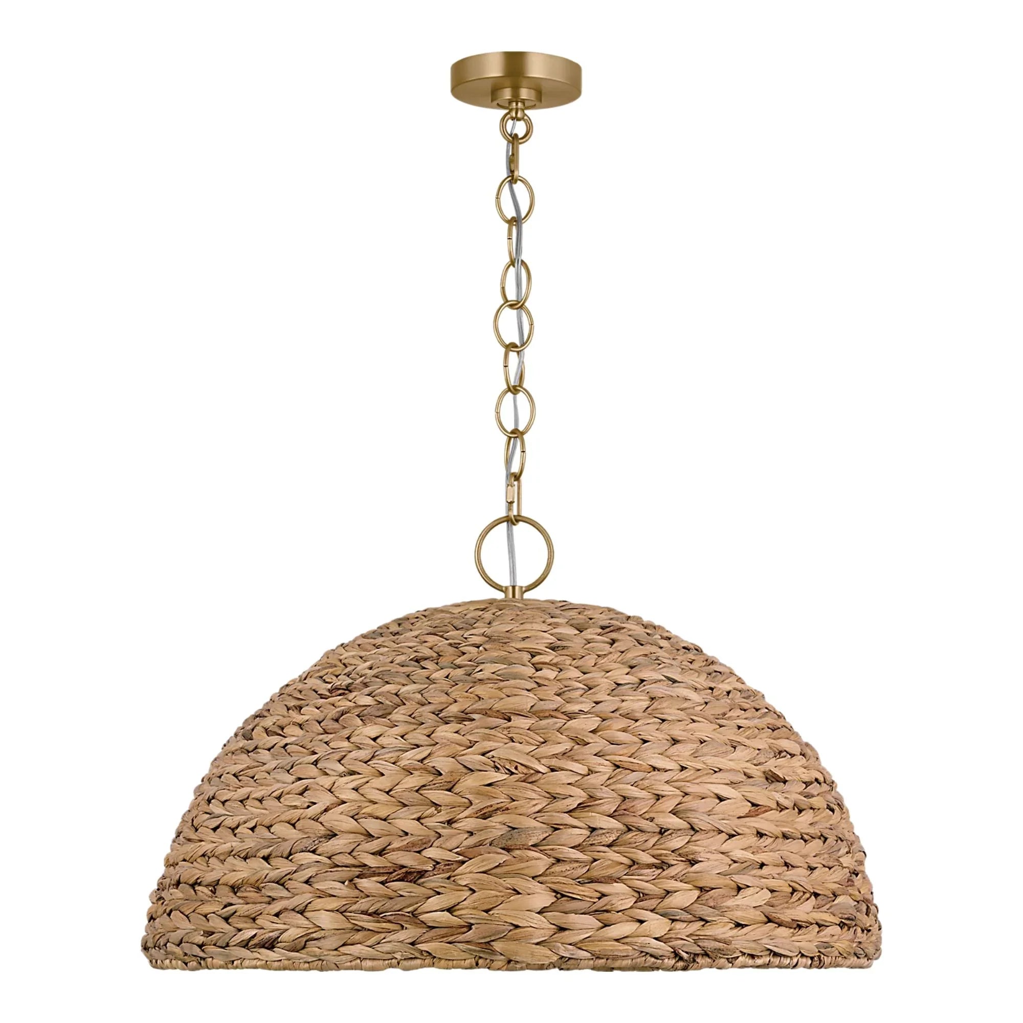 Cay 24" Large Pendant, Burnished Brass Finish