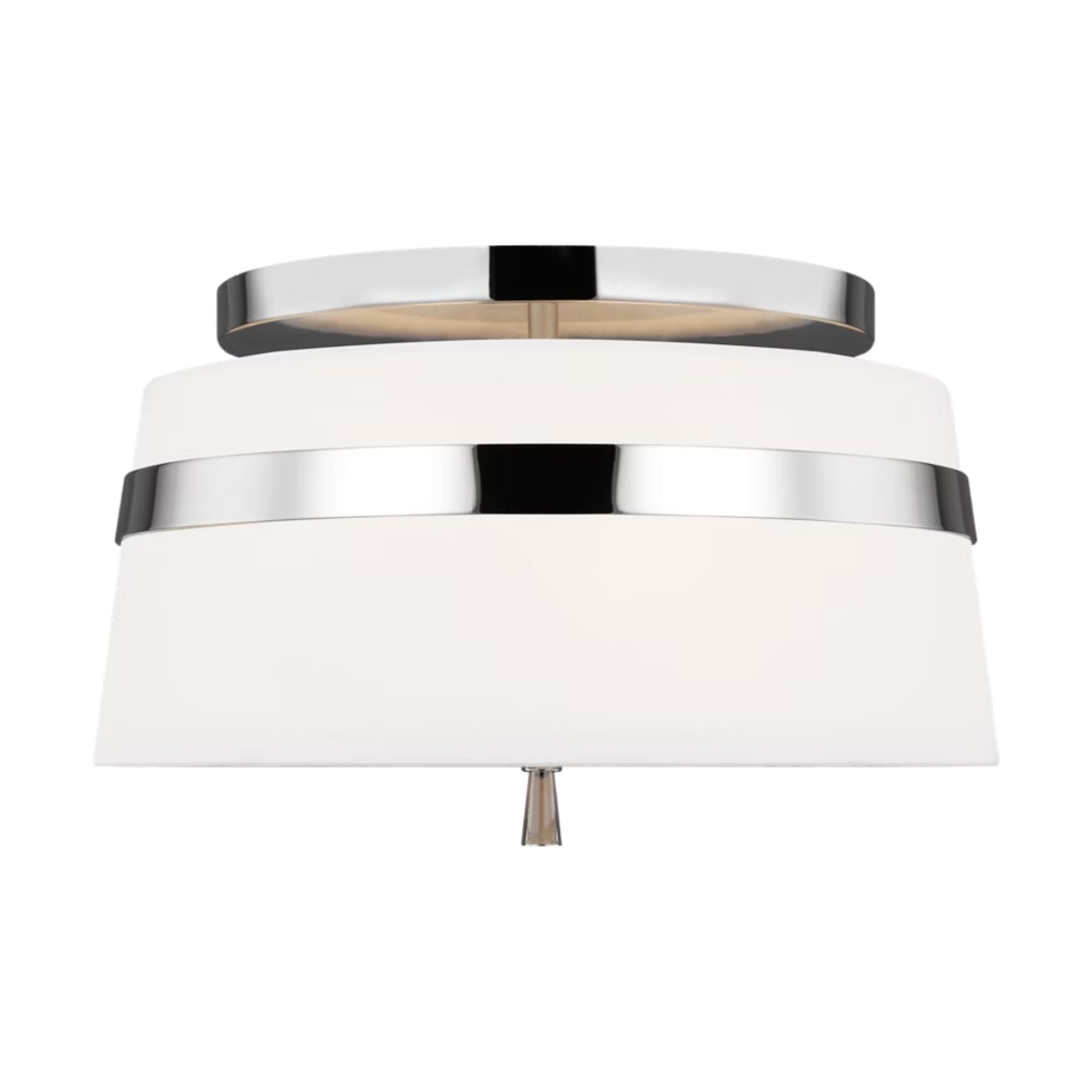 Cordtlandt 14" 3-Light Small Semi Flush Mount, Polished Nickel Finish
