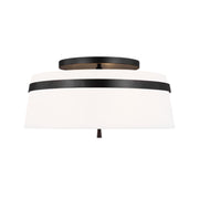 Cordtlandt 19" 3-Light Large Semi Flush Mount, Aged Iron Finish