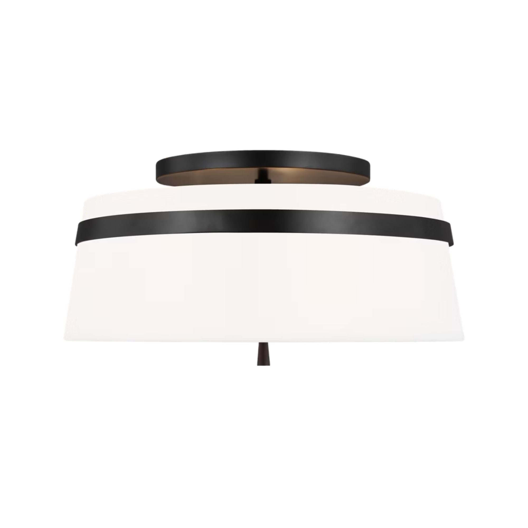 Cordtlandt 19" 3-Light Large Semi Flush Mount, Aged Iron Finish
