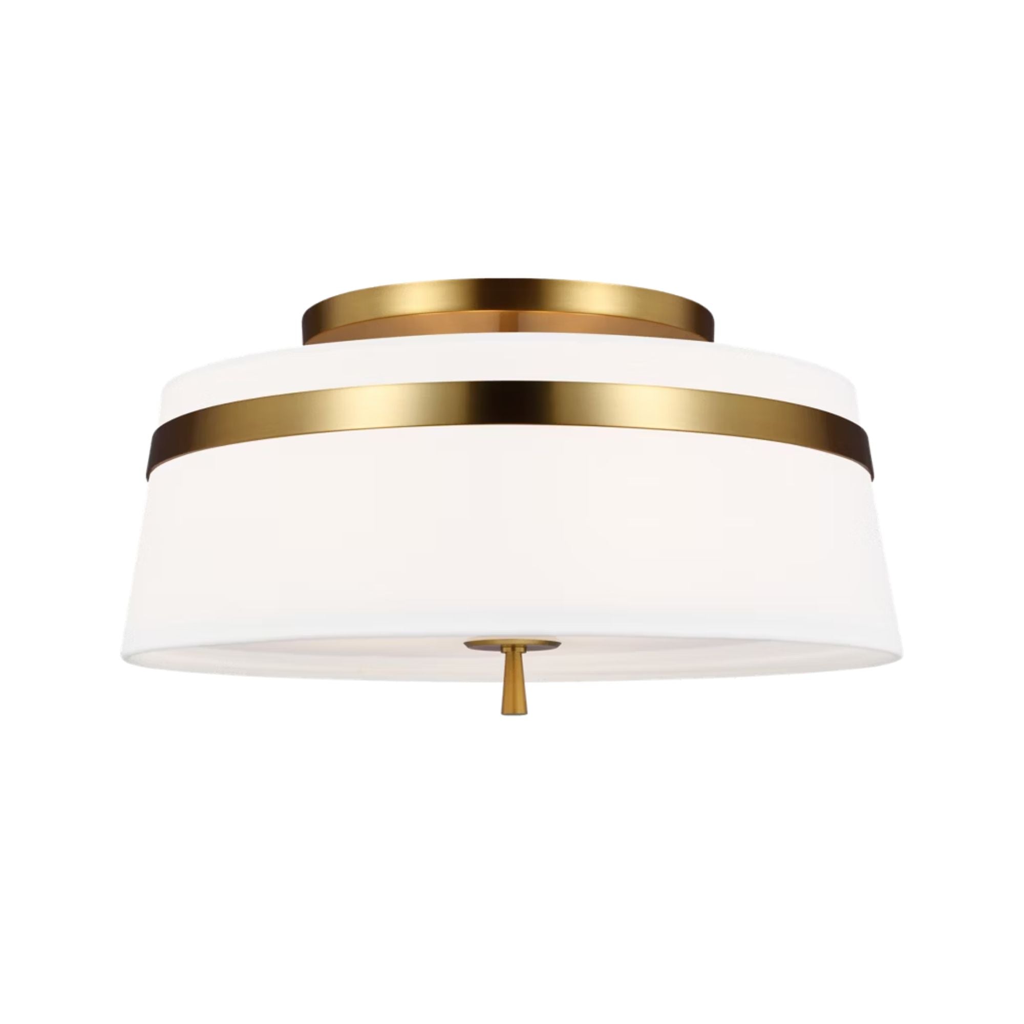 Cordtlandt 19" 3-Light Large Semi Flush Mount, Burnished Brass Finish