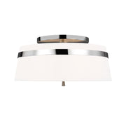 Cordtlandt 19" 3-Light Large Semi Flush Mount, Polished Nickel Finish