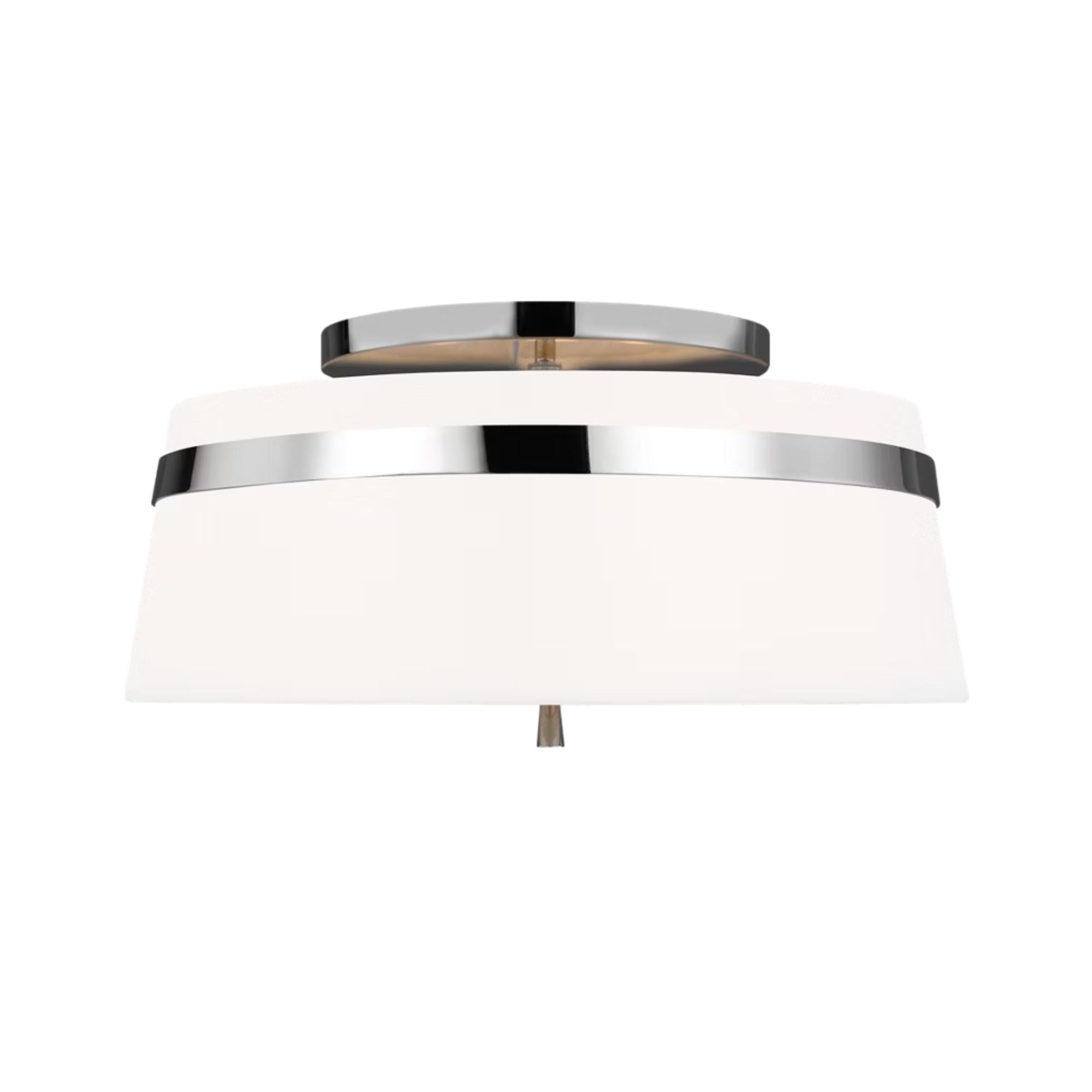 Cordtlandt 19" 3-Light Large Semi Flush Mount, Polished Nickel Finish
