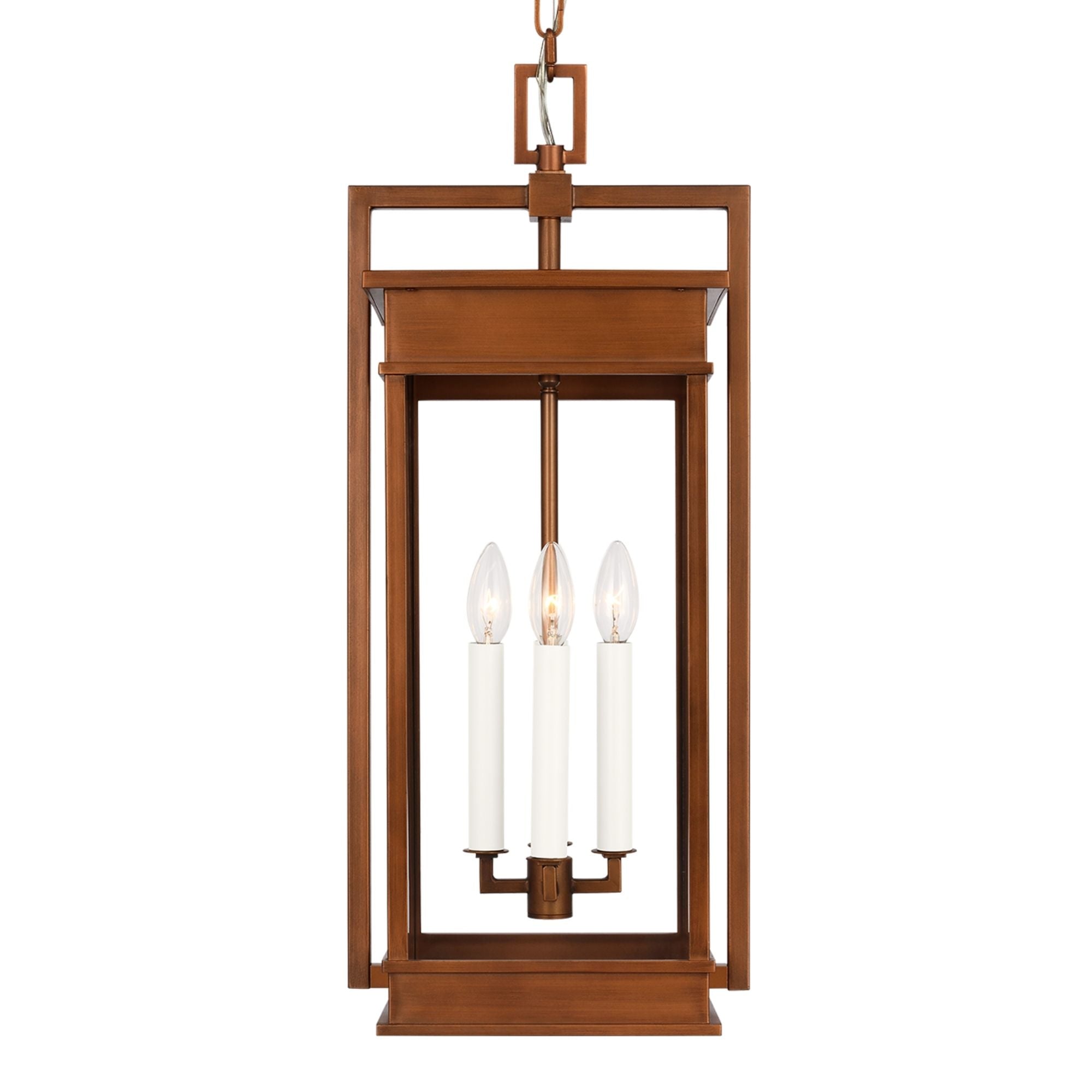 Cupertino 26" 4-Light Outdoor Pendant, Natural Copper Finish