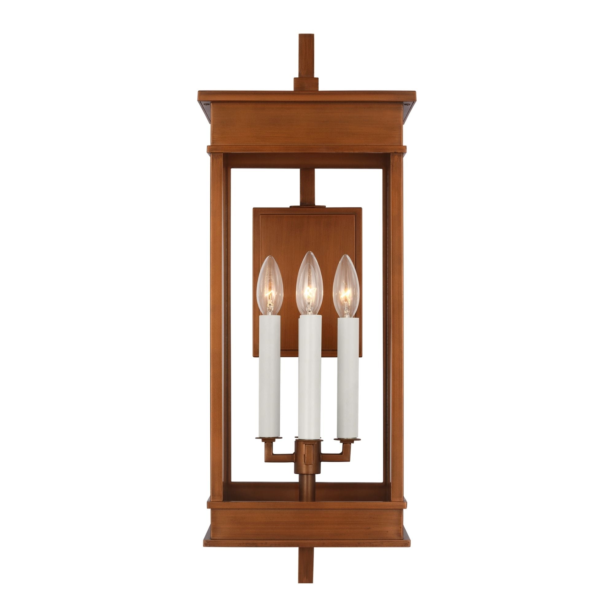 Cupertino 26" 4-Light Large Bracket Wall Lantern, Natural Copper Finish