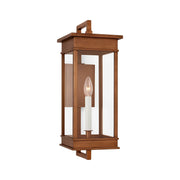 Cupertino 19" Medium Bracket Wall Lantern, Natural Copper Finish